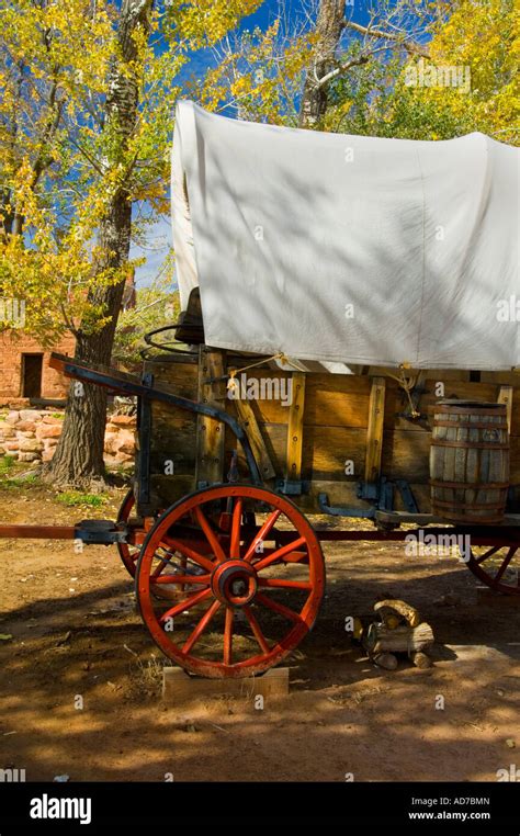 Prairie Schooner Old Covered Wagon At Pipe Springs National Monument