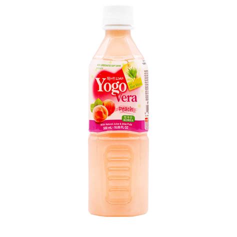 Yogo Vera Non Carbonated Soft Drink With Aloe Vera Peach Flavor 500ml