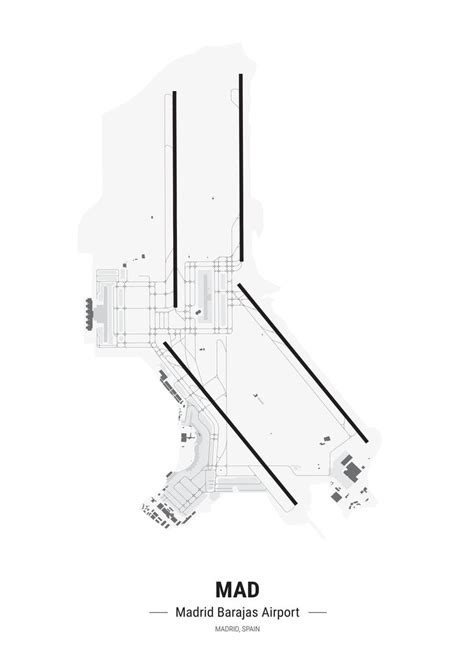 Madrid Airport Map Poster Picture Metal Print Paint By Conceptual