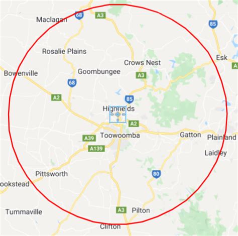 Toowoomba Radial Map Workforce Advisory