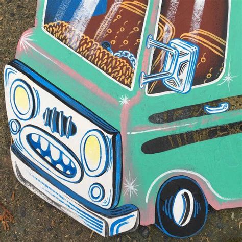 Custom Van Unique Artwork On Salvaged Plywood