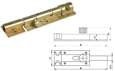 Verrou Rond Avec Porte Cadenas Lourd Gache Quincaillerie