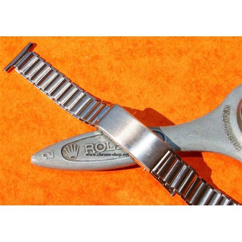 Rolex Collectible Gay Freres Bamboo Military Bonklip St Steel Bracelet 18mm BubbleBack Watches