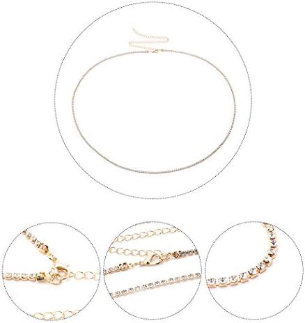 Yean Kristall Körperkette Gold Bikini Strand Taille Bauchkette Party zierlicher Schmuck