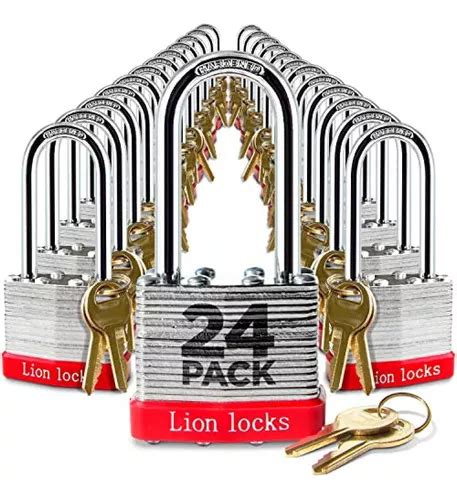 Lion Locks 24 Candados Con Llaves Iguales Con Grillete De 2 Cuotas