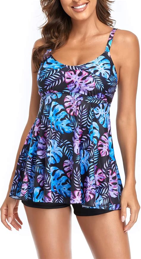 Flyily Women S Mesh Tankini Swimwear Sets Bikini High Waist Pieces Swimsuit Swimming Costume