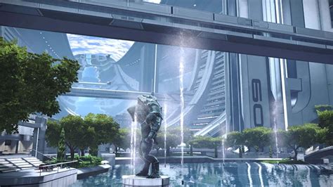 Download Stunning View Of Mass Effect Citadel Illuminating The Galaxy