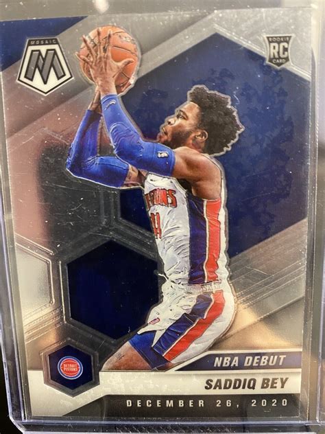 Panini Mosaic Nba Debut Silver Prizm Saddiq Bey Rc For