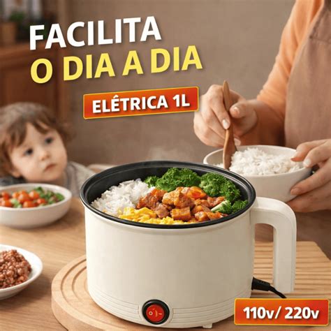 Panela Eletrica De Frita - Mini Panela Elétrica Multifuncional 1L – Cozinha, Frita e Ferve ...