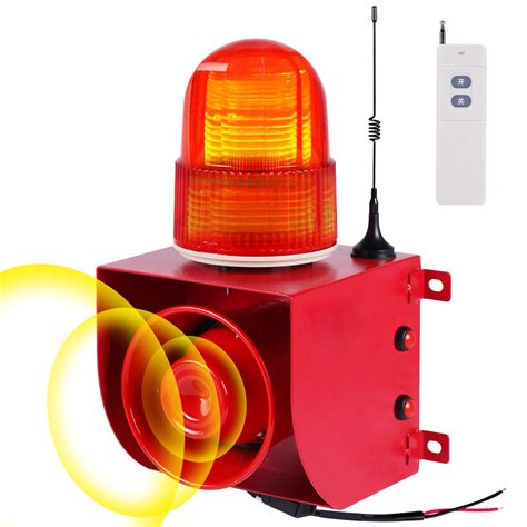 Industrial Siren Alarm Outdoor Siren Strobe 120db Sound Light Alarm Horn Waterproof Emergency