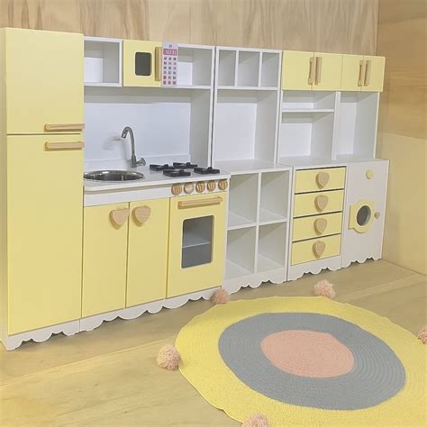 Cozinha Infantil Grande 1 Metro - Cozinha Infantil Sarah Premium Grande 1.20m - Madeira Maciça, Design ...
