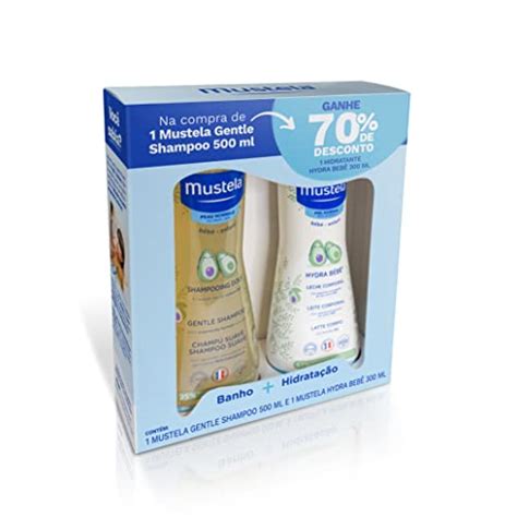 Shampoo E Condicionador Mustela - KIT SHAMPOO SUAVE MUSTELA 500ML E HIDRATANTE HYDRA BEBÊ 300ML COM 70% ...