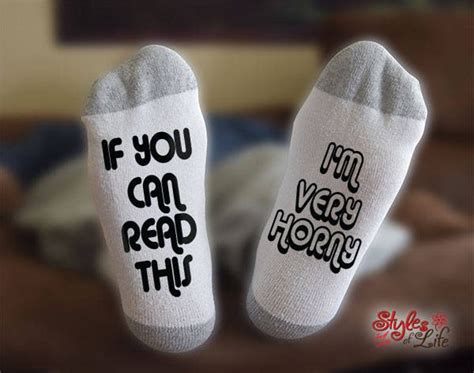 I M Very Horny Socks If You Can Read This Gift For Him Etsy