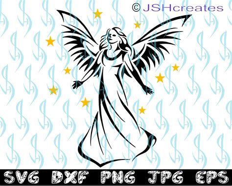 Angel Svg Guardian Angel Svg Svg Clipart Decal Eps Dxf Etsy