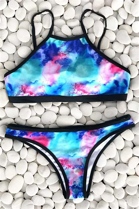 Galaxy In Ocean Bikini Set