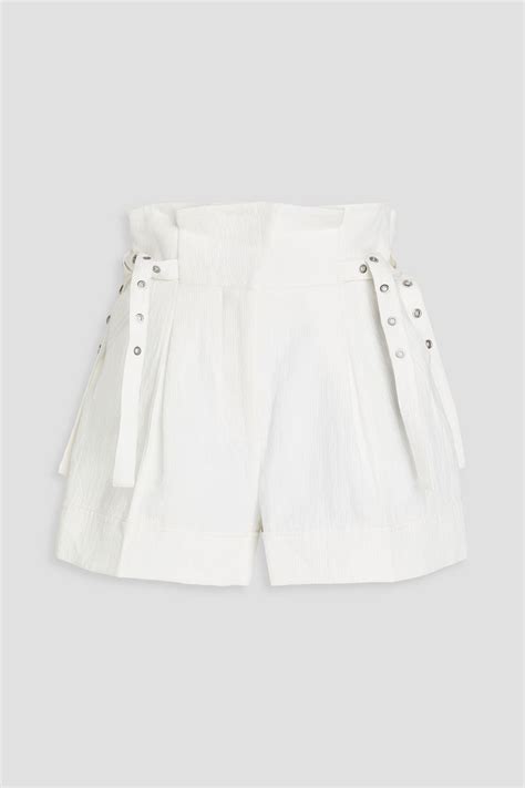 Phillip Lim Hammered Cotton And Linen Blend Shorts The Outnet