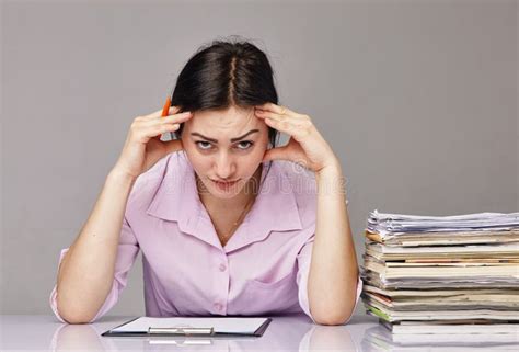business woman  hard office work stock image image  face social