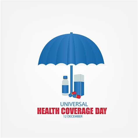 Vector Illustration for World Health Coverage Day. Simple and Elegant