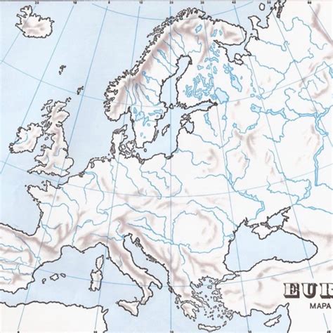 Mapa F Sico Europa