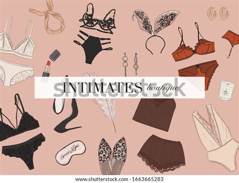 Sexy Lingerie Set Bra Undies Underwear 库存矢量图免版税1663665283 Shutterstock