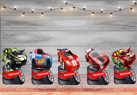 Kit centro de mesa 10 pçs hot wheels 2 no Elo7 Silvia ap de lima 15CE841