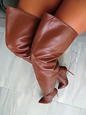 Liliana Rose Nude Pointy Thigh High Over Knee Boots Stiletto Fashion Dress Boots Atelier Yuwa