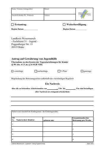 Zur Vorlage beim Jugendam