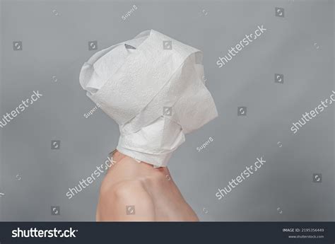 Naked Female Body Profile Head Wrapped Stock Photo 2195356449 Shutterstock