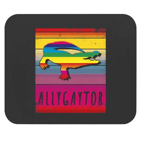 Lgbt Pride Gay Ally Allygaytor Colorful Alligator Crocodile Lgbt Funny Mouse Pads Sold By