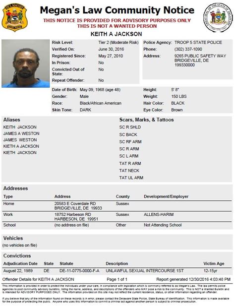 Dsp S O A R Searching For Wanted Sex Offenders Delaware State Police State Of Delaware