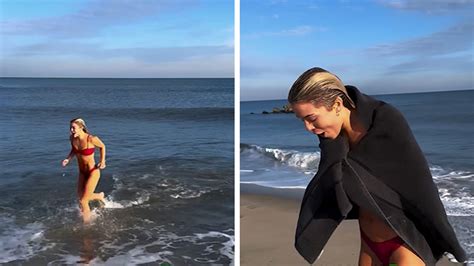 Livvy Dunne Kicks Off Christmas Eve With Bikini Clad Polar Plunge