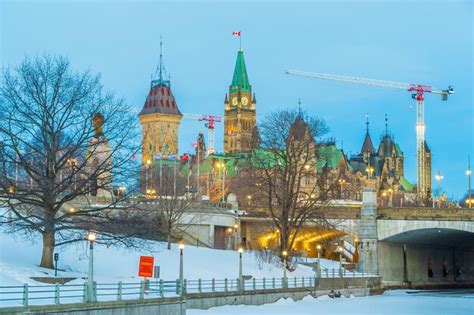 Premium Photo | Downtown ottawa city skyline cityscape of ontario canada at sunrise