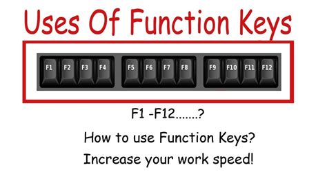 Use Of Function Keys