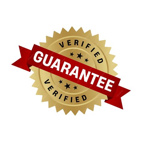 Sello De Garantía De Oro Signo Redondo De Garantía Con Cinta Vector