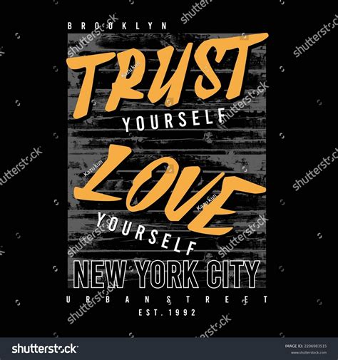 Trust Yourself Love Yourself Slogan Simple Stock Vector Royalty Free