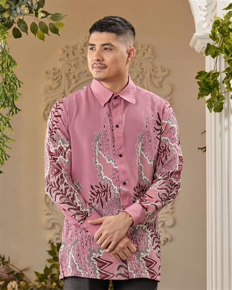 Kemeja Batik Sultan Indra Pink Kualiti Designer Harga Luarbiasa