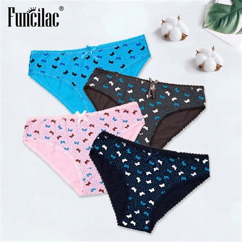 Funcilac Cotton Woman Panties Sexy Lace Female Underwear Ladies