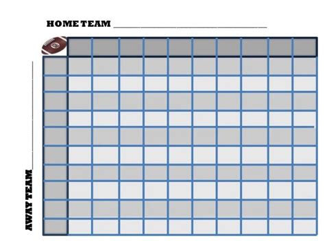 EXCEL TEMPLATES: Nfl Squares Printable