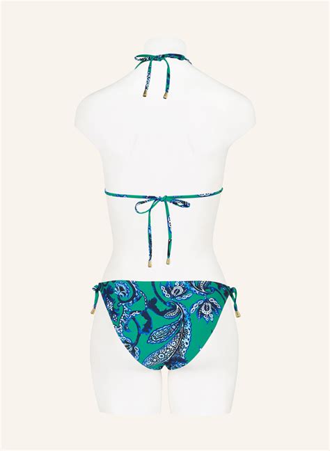Hot Stuff Triangel Bikini Top In Gr N Weiss Blau