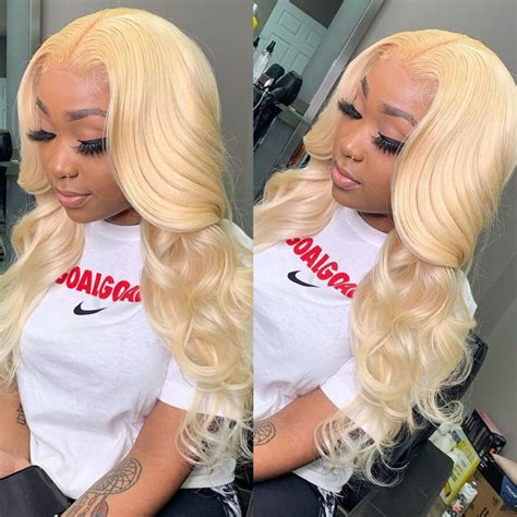Blonde Body Wave Human Hair Lace Front Wigs Density Tinashe Hair