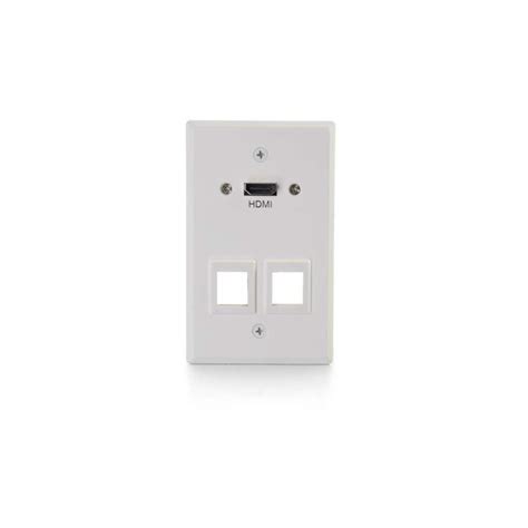 C2g C2g 60161 Hdmi Pass Through Single Gang Wall Plate White At