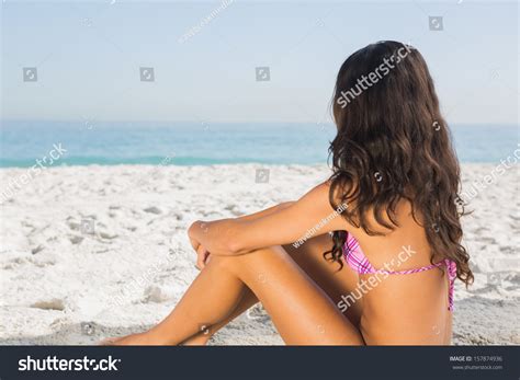 Sexy Brown Haired Woman Pink Bikini Stock Photo Shutterstock