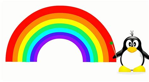 Мультик для малышей. Вместе с пингвиненком учим цвета радуги | Symbols ...