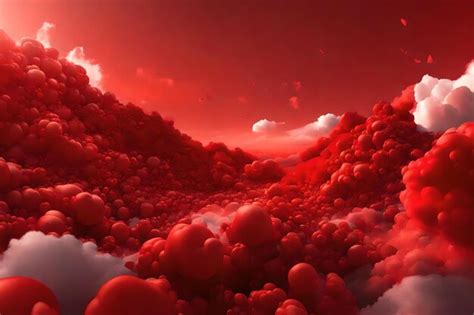 Premium Ai Image Scary Red Sky