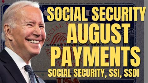 Social Security Payments In August 2023 Social Security Ssi Ssdi