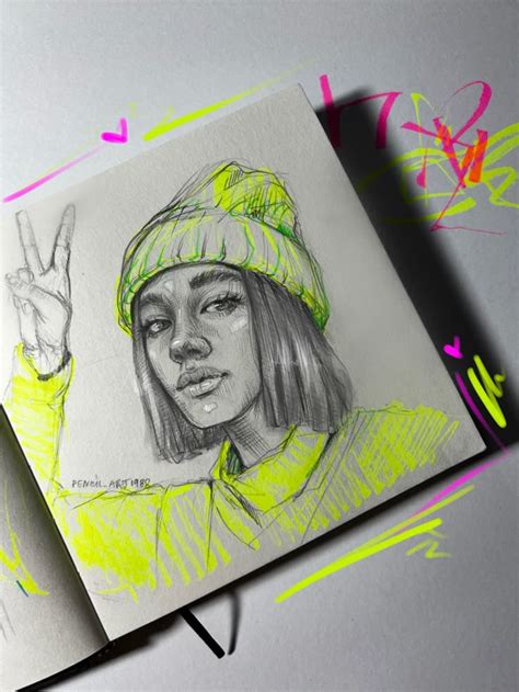 Яркость скетч неон | Carnet de dessin, Dessin, Art plastique