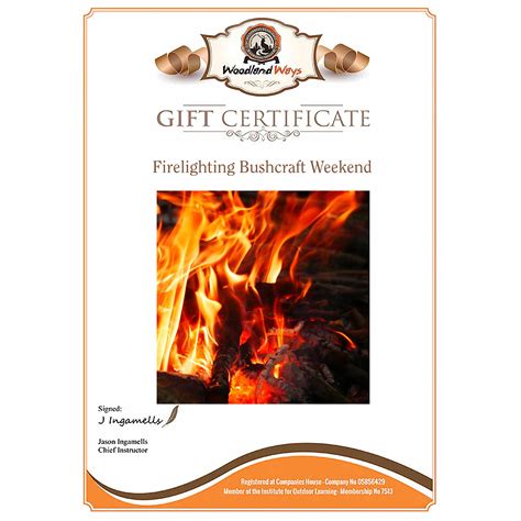 Gift Voucher - Firelighting Bushcraft Weekend | Woodland Ways