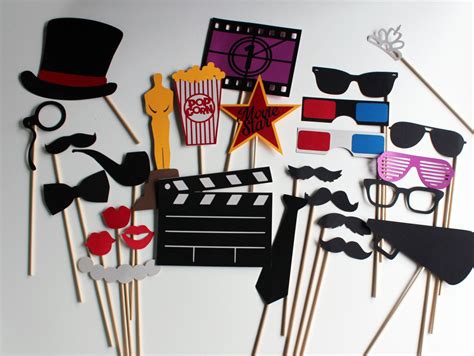 Best Movie Photobooth Props Hollywood Glamour By Paperandpancakes 50