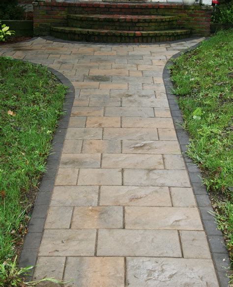 Sloped Front Walkway Pavers Paver Walkways Unique Pavers Design