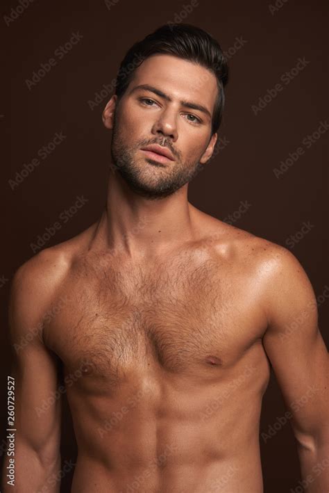 Sexy Naked Muscular Man Posing On Camera Stock Photo Adobe Stock